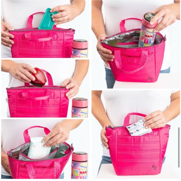 NWT !! Lug Gobble Insulated Tote Bubble Pink - Picture 7 of 9
